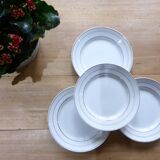4 vintage flat plates porcelain from St Amand 191103