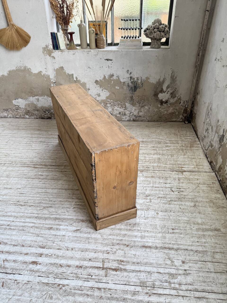 Pine craft cabinet with drawers
