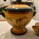 Souptureen and saucière, glazed terracotta, France, Provence