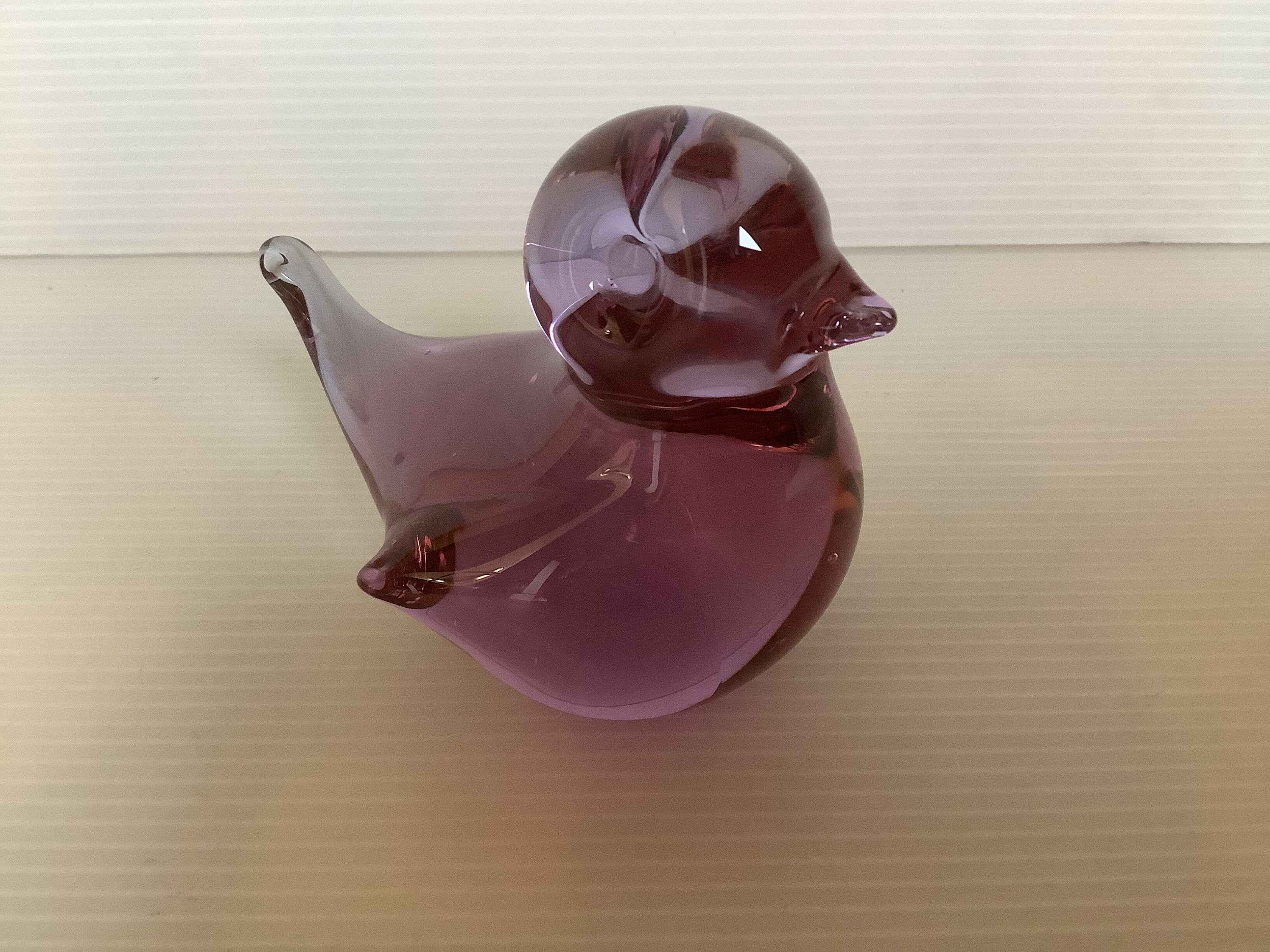 Purple pink glass bird paperpress