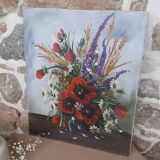 Tableau peinture bouquet de fleurs