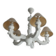 White wooden chandelier 5 branches