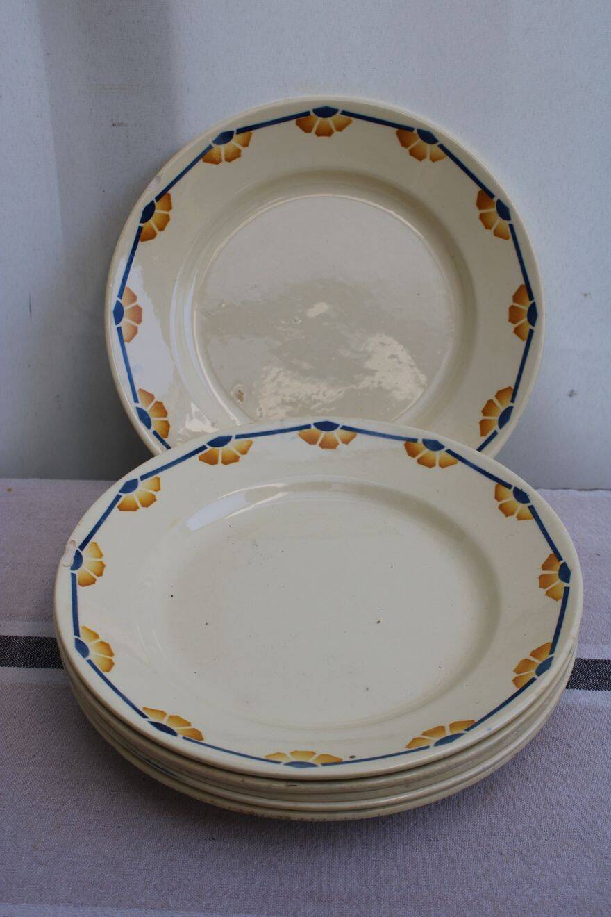 Set of 6 ceramic dinner plates