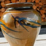 Vase en grès émaillé flammé