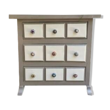 Castilian style wooden chest of drawers