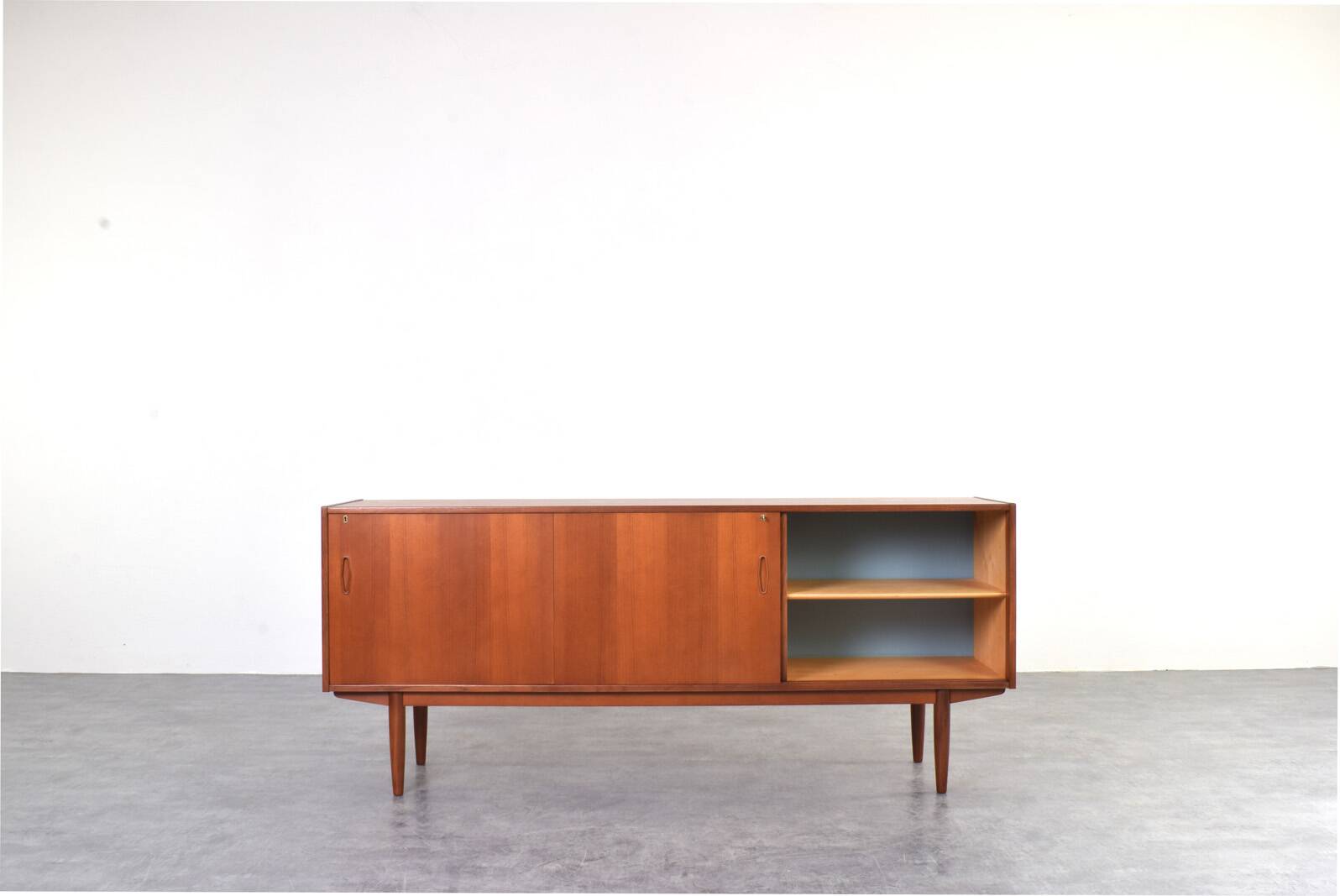 Mid-Century Teak Scandinavian Sideboard by Nils Jonsson for P.S. Heggen