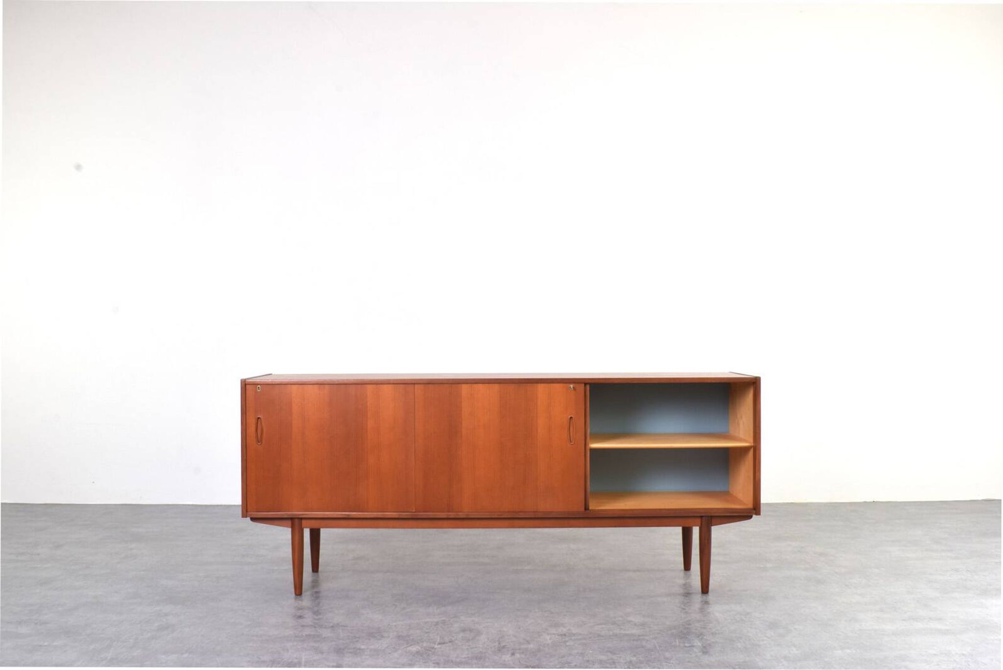 Mid-Century Teak Scandinavian Sideboard by Nils Jonsson for P.S. Heggen