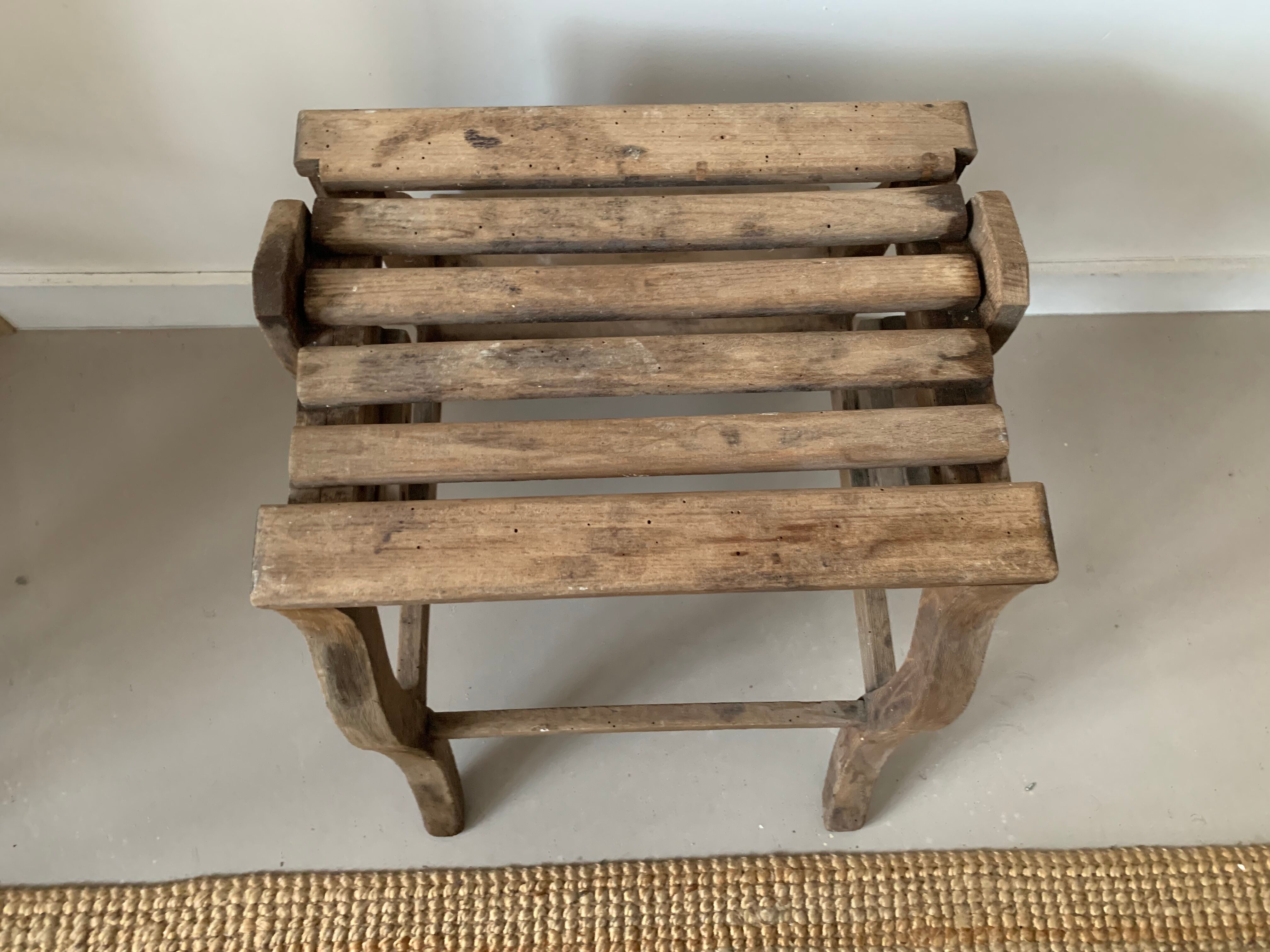 Old foot walk in solid wood