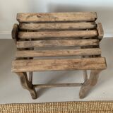 Old foot walk in solid wood