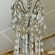 6-light crystal and bronze chandelier - 19th century