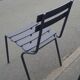 Suite of 8 steel bistro chairs