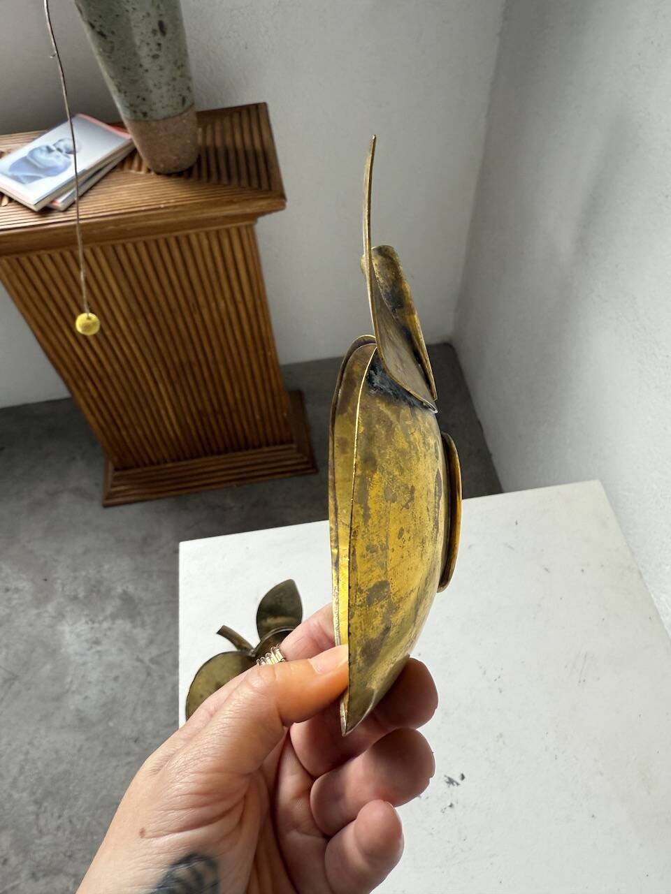 Brass "apple" pocket watch