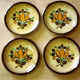 Vintage Boch La Louvière Corfou Collection Ensemble de 4 Petits Bols