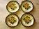 Vintage Boch La Louvière Corfou Collection Ensemble de 4 Petits Bols