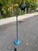 Lampadaire art déco italien doré et vert bleu