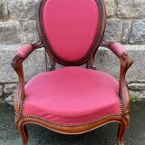 Louis Philippe medallion armchair, vintage, late 19th century, early 20th century.
