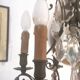 Lustre en bronze et pampilles bicolore
