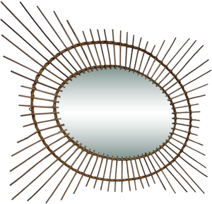 Grand miroir soleil en