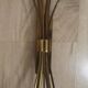 Mid-Century French Brass Sconces • Bullrush Design • Opaque Glass Shades