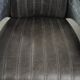 Set of 2 sturdy industrial black cowhide Aviator design armchairs with aluminium and rivets