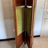 Vintage wooden fabric screen