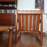 Vintage armchair in solid pine 70s