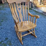 Rocking chair in solid oak