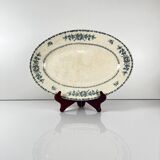 Oval patinated dish "Thermidor" Blue/green iron earth, late 19th century
