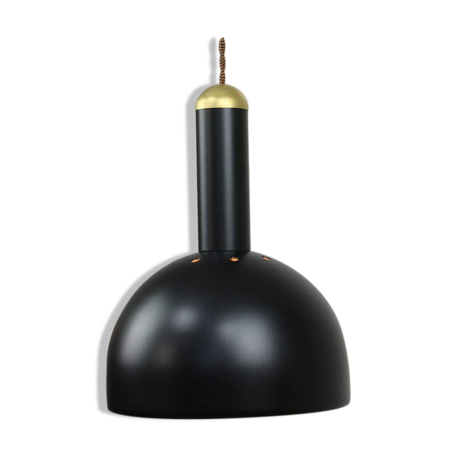 Vintage Black and Brass Pendant Lamp
