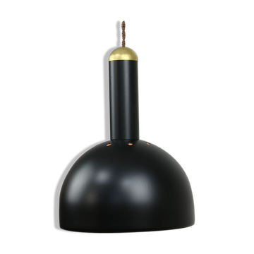 Suspension vintage noir et laiton