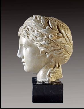 reproduction of the laureate Apollo head from Vaison-la-Romaine
