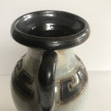 Amphora vase in sandstone signed Guérin