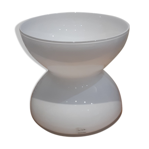 Vase Diabolo en opaline blanc Anne