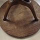 Carved African Hardwood Occasional Table with Geometric Top and Interlocking Legs