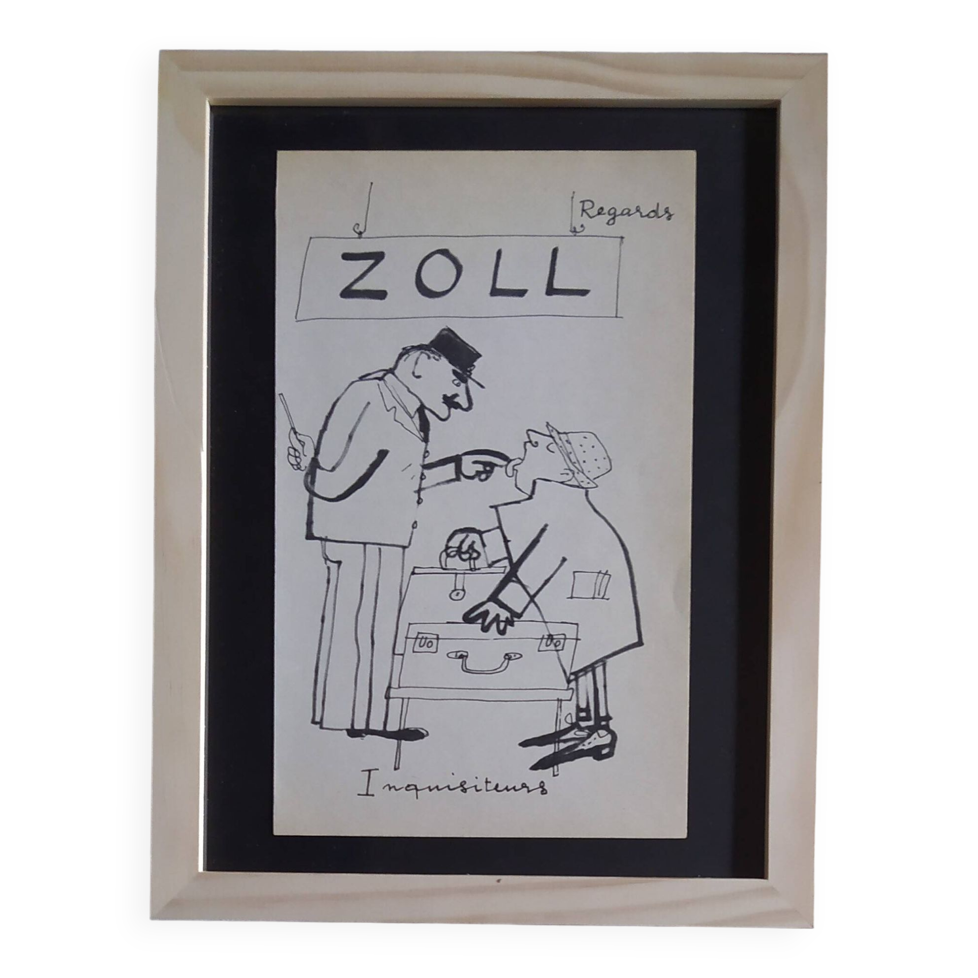 Illustration by Daninos from 1962 "inquisitive looks..."