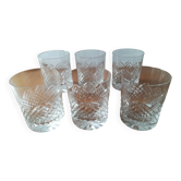 Verres à whisky cristal taillé
