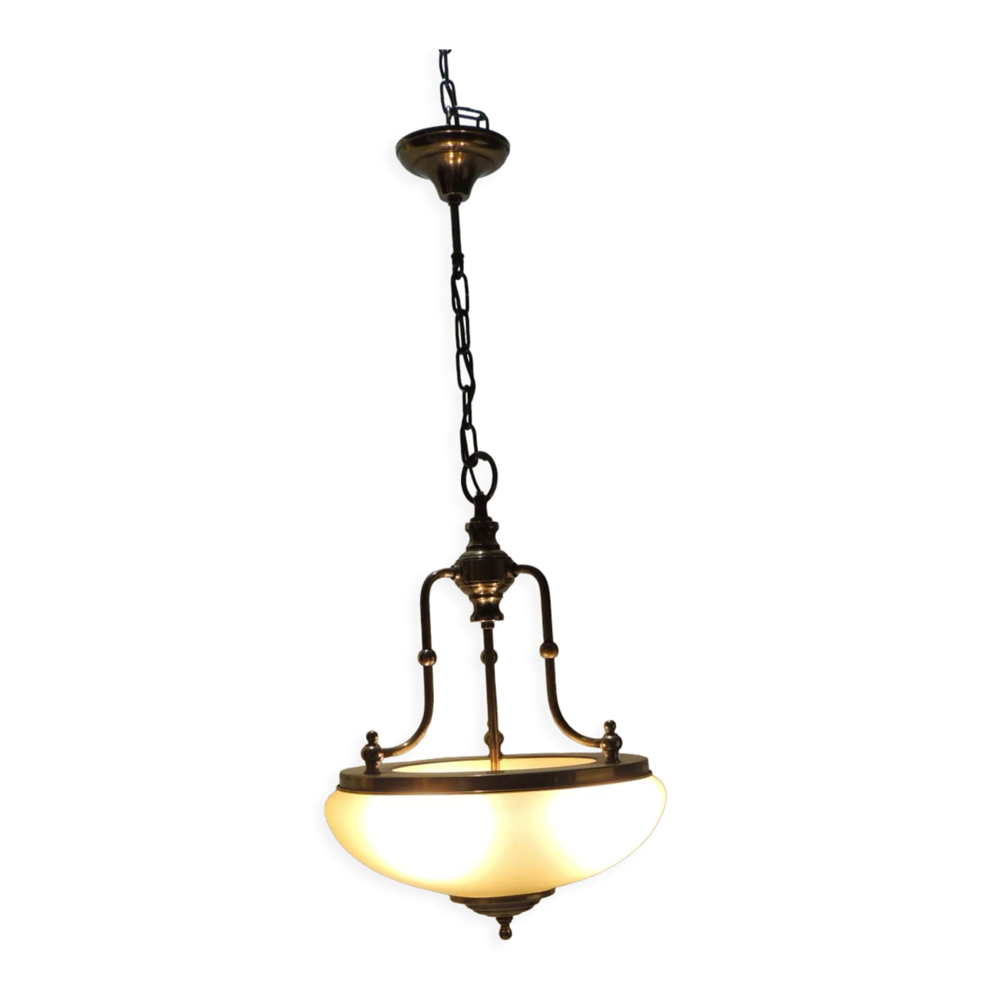 Glass and brass / vintage suspension