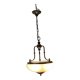 Suspension verre et laiton vintage