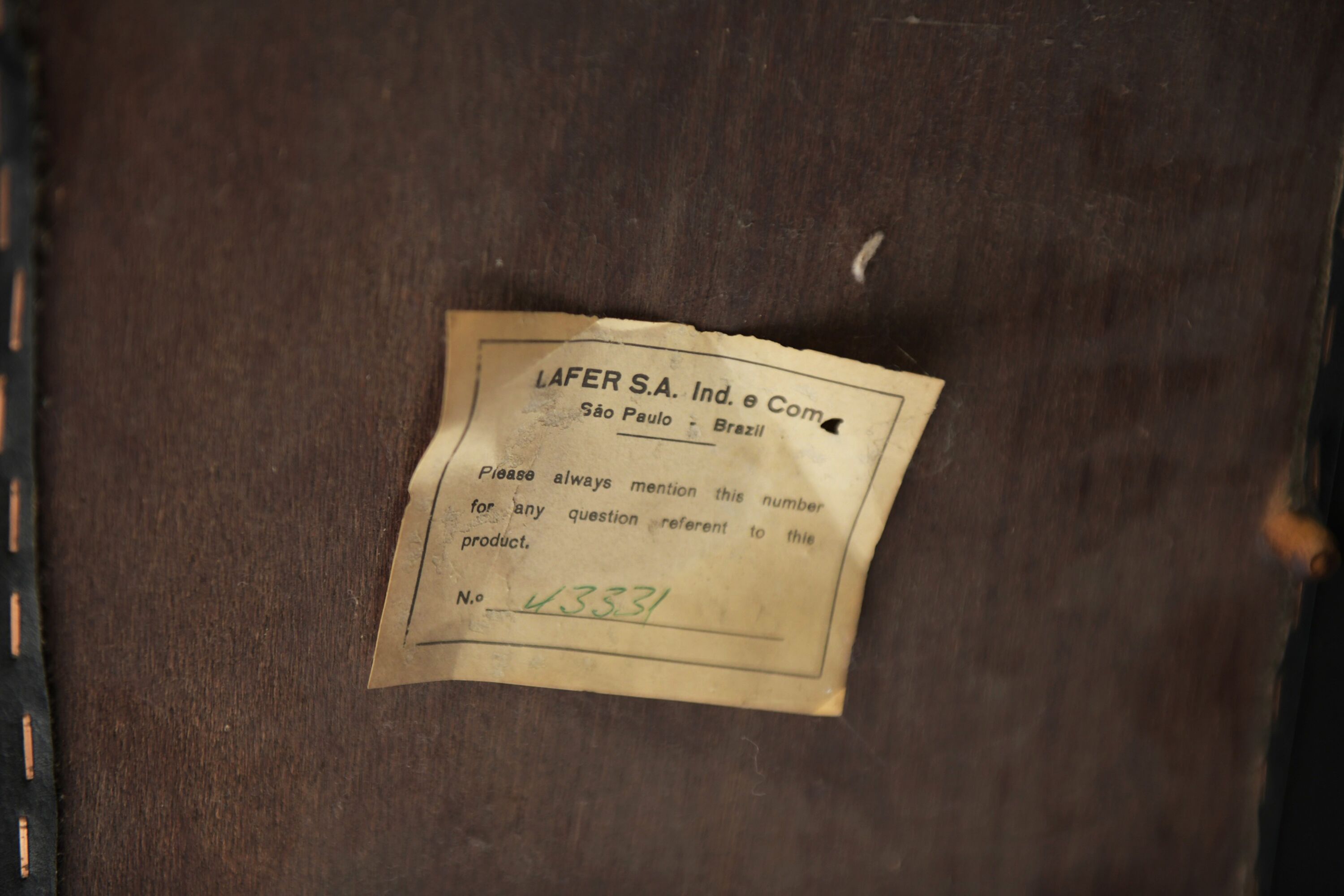 Living room set by Percival Lafer in leather Lafer SA Brazil