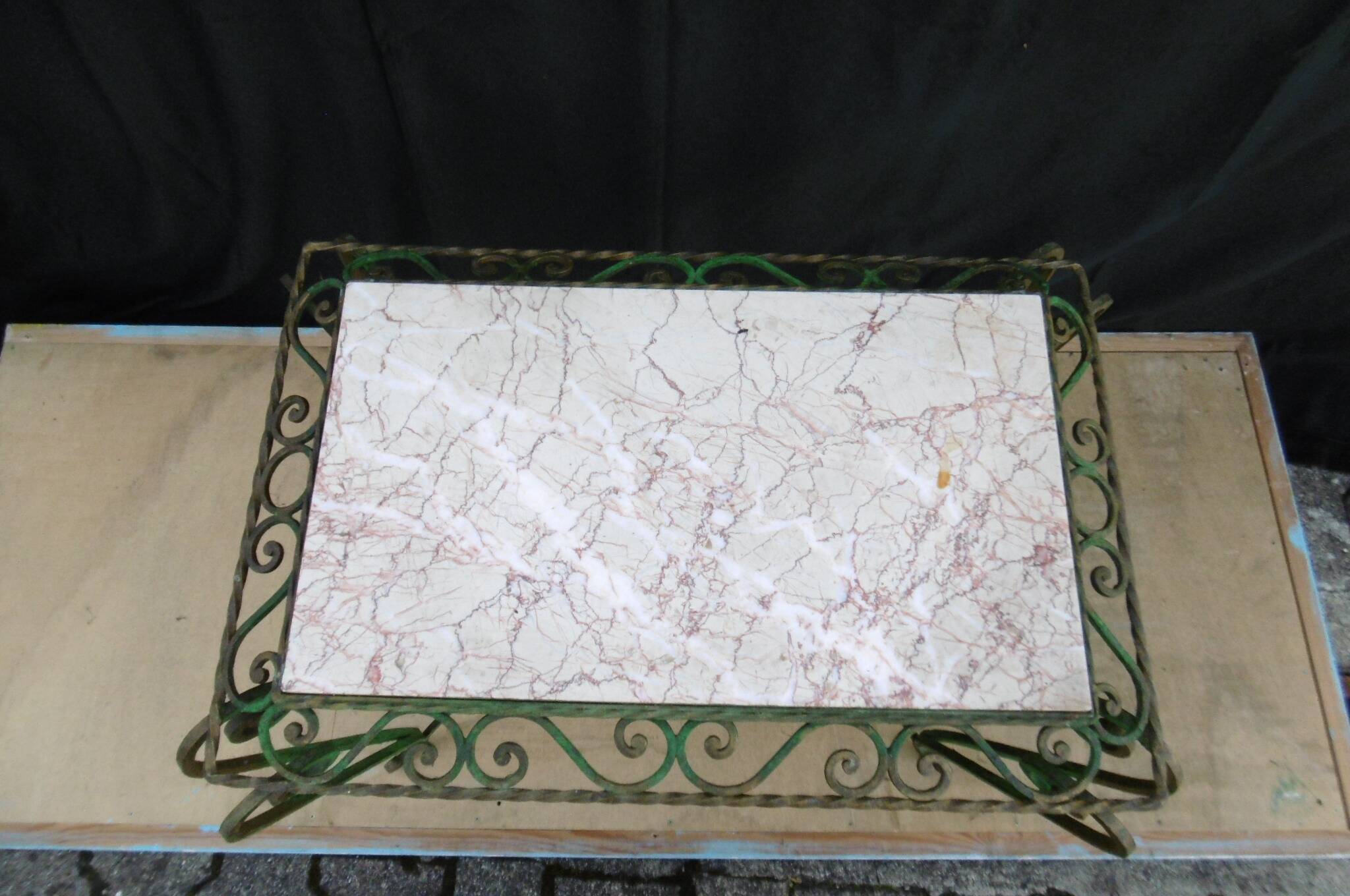 Coffee table with marble top
