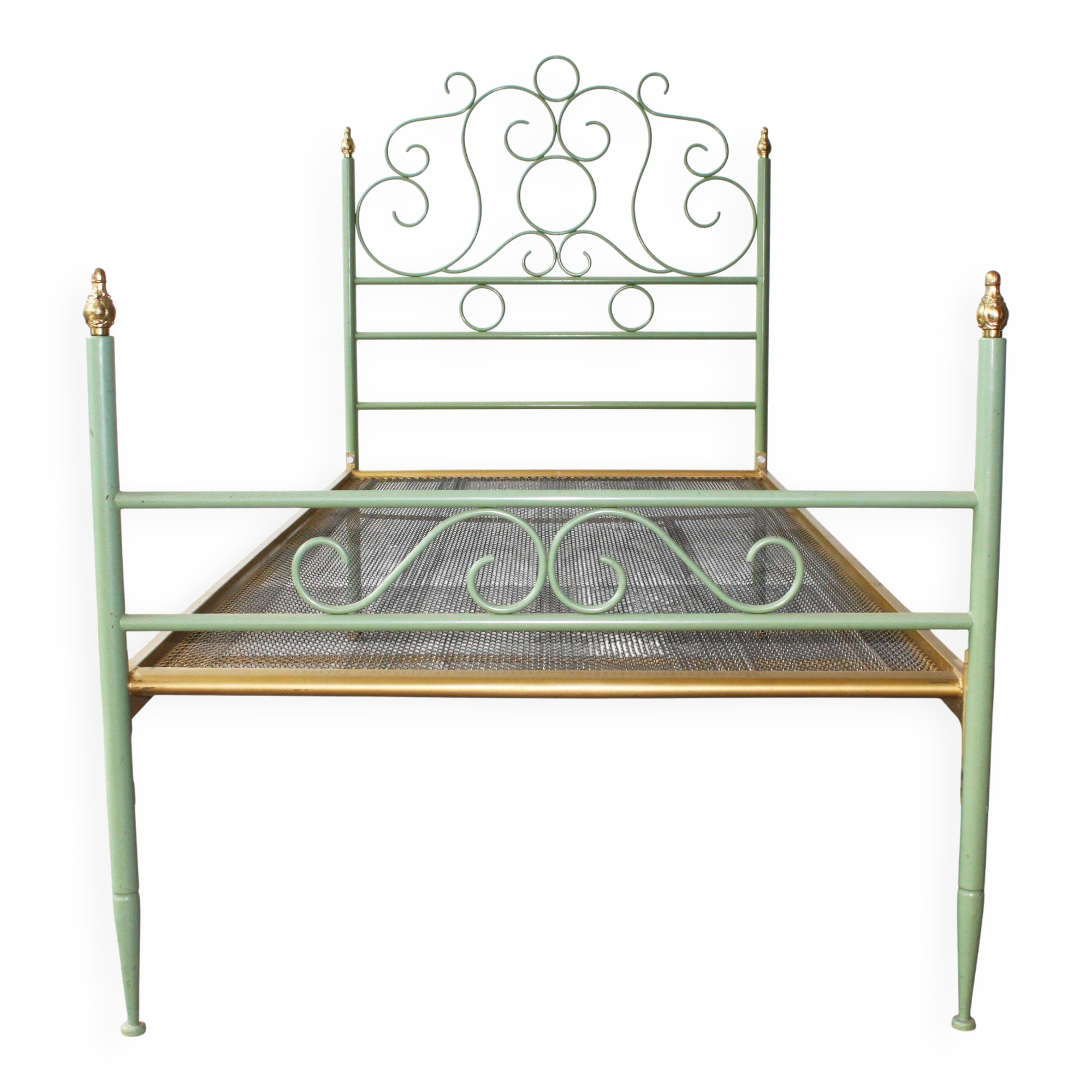 Wrought iron bed, Italy, 1960s.