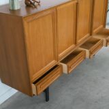 Oak highboard, Danish design, 1960s, production: Denmark