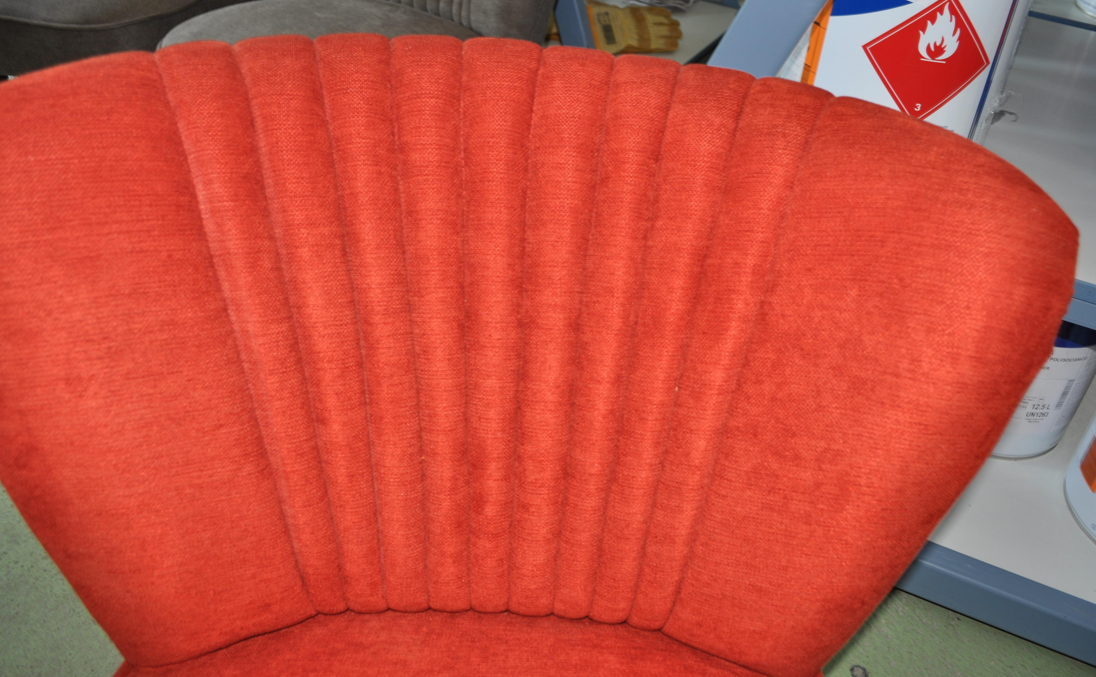 1950s chair red fabric