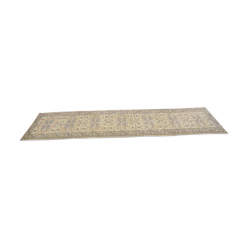 Tapis de couloir Oushak noué à la main