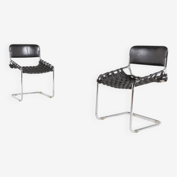 Ensemble italien moderne de 2 chaises longues, années 1970