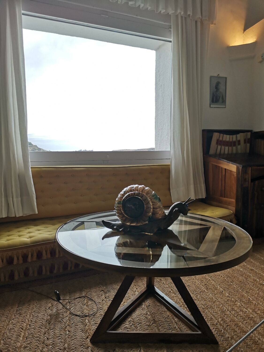 Vintage molded globe glass wall lamp