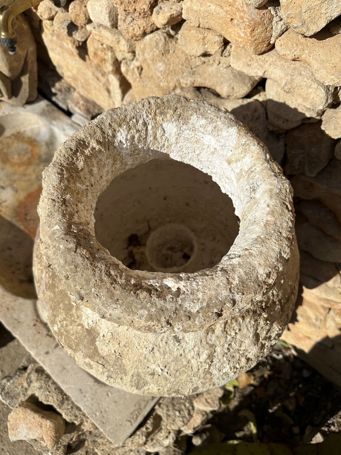 Ancient terracotta pottery jar from the 19th century