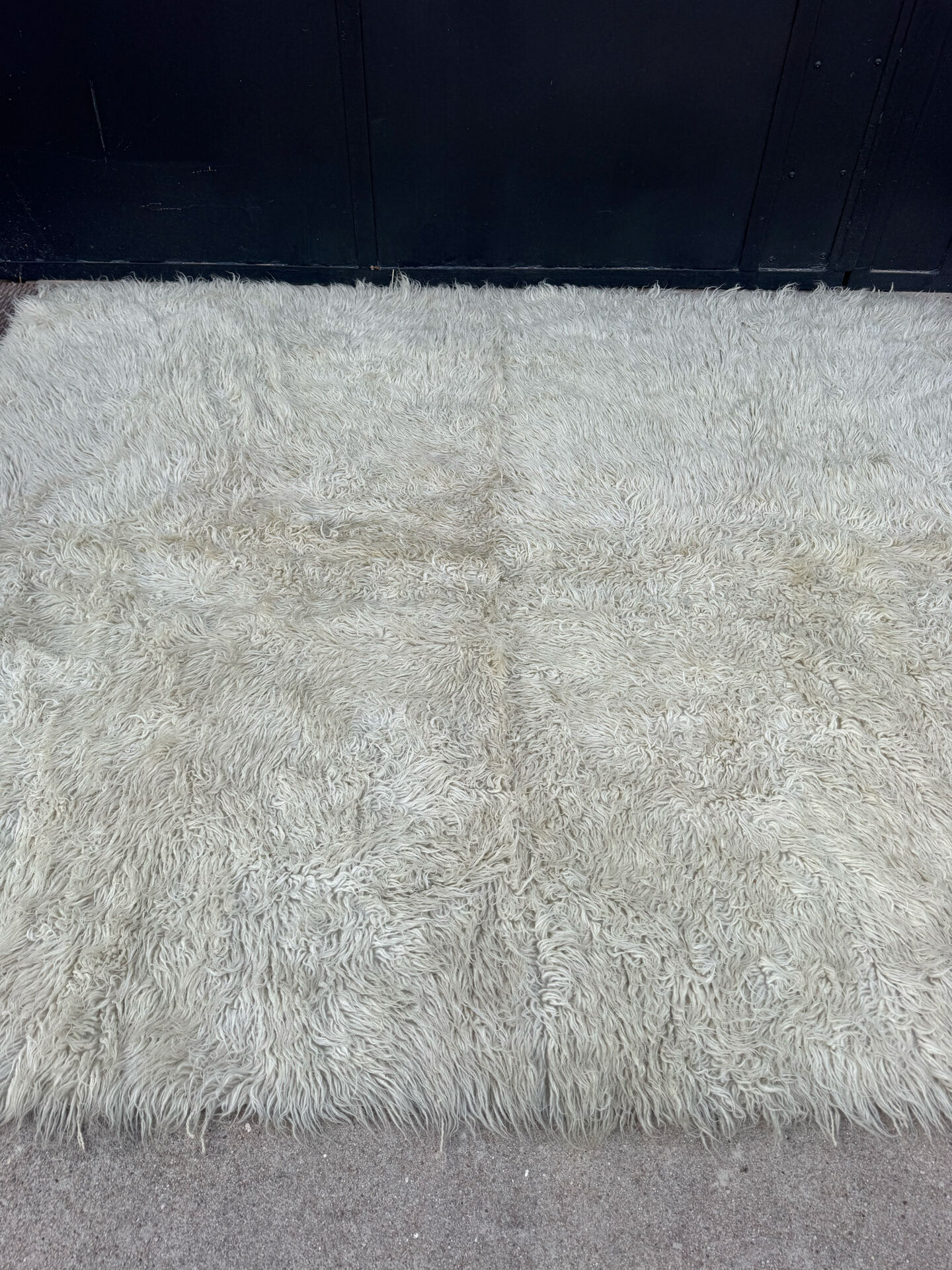 Large Scandinavian Rya rug wool from the 1960s.