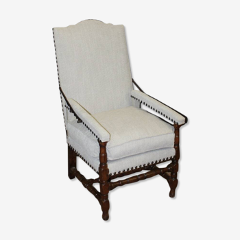 Louis xiv period rack armchair in walnut