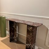 Console in red rosso levanto marble